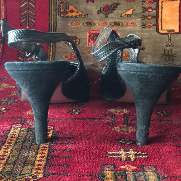 Black Velvet Kate Kuba Slingback Pumps - Picture 4 of 4